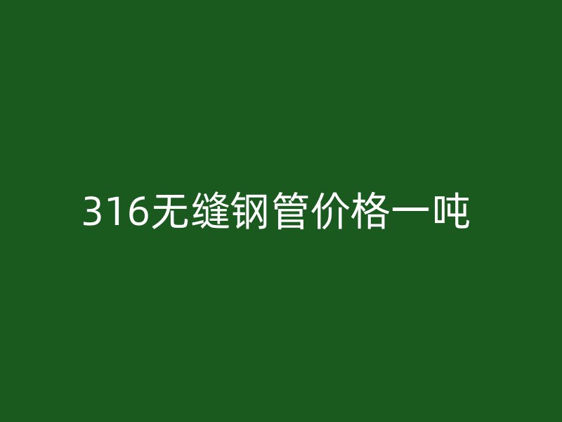 316無縫鋼管價格一噸 